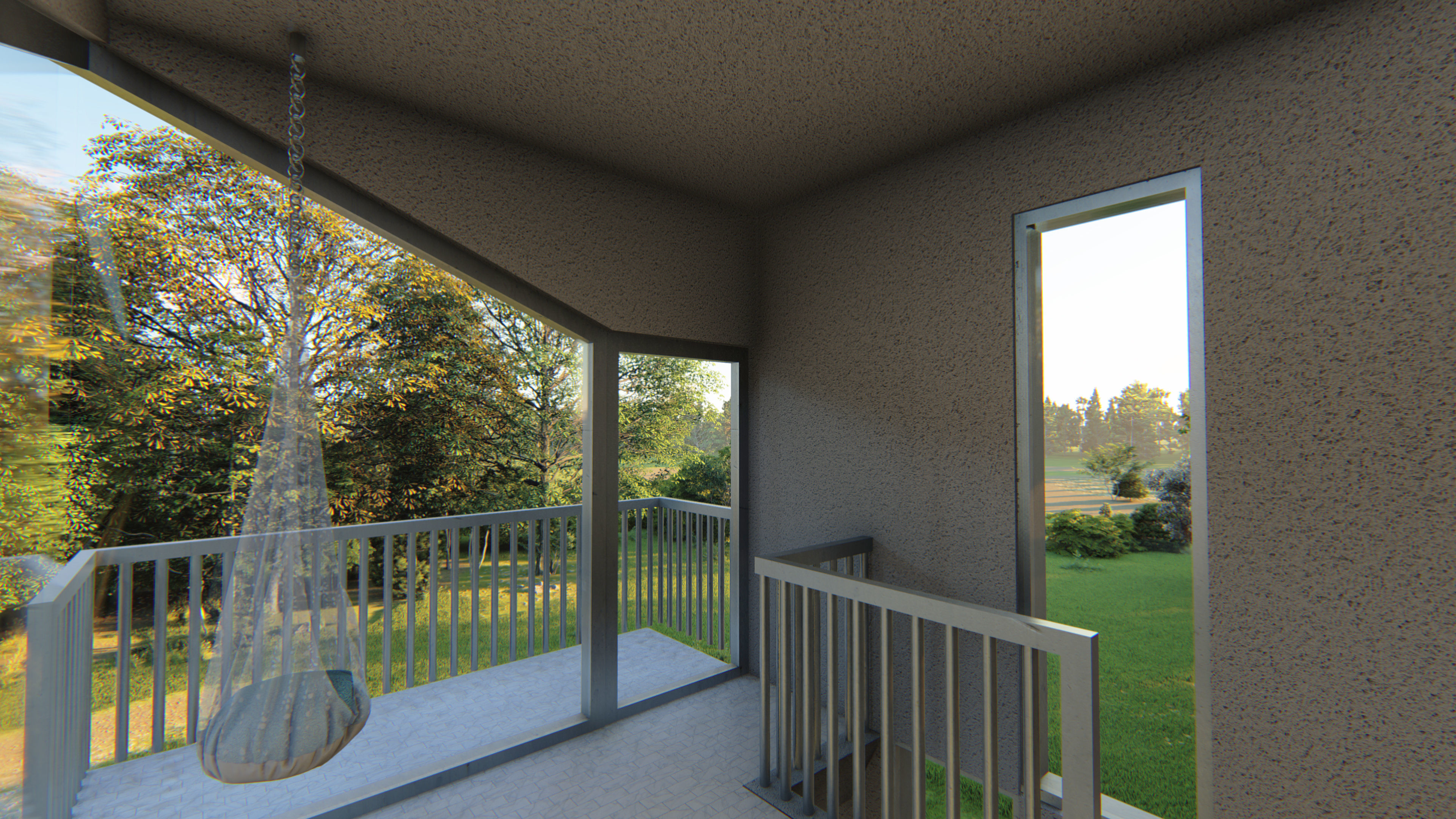 tiny forest house 3D model_10