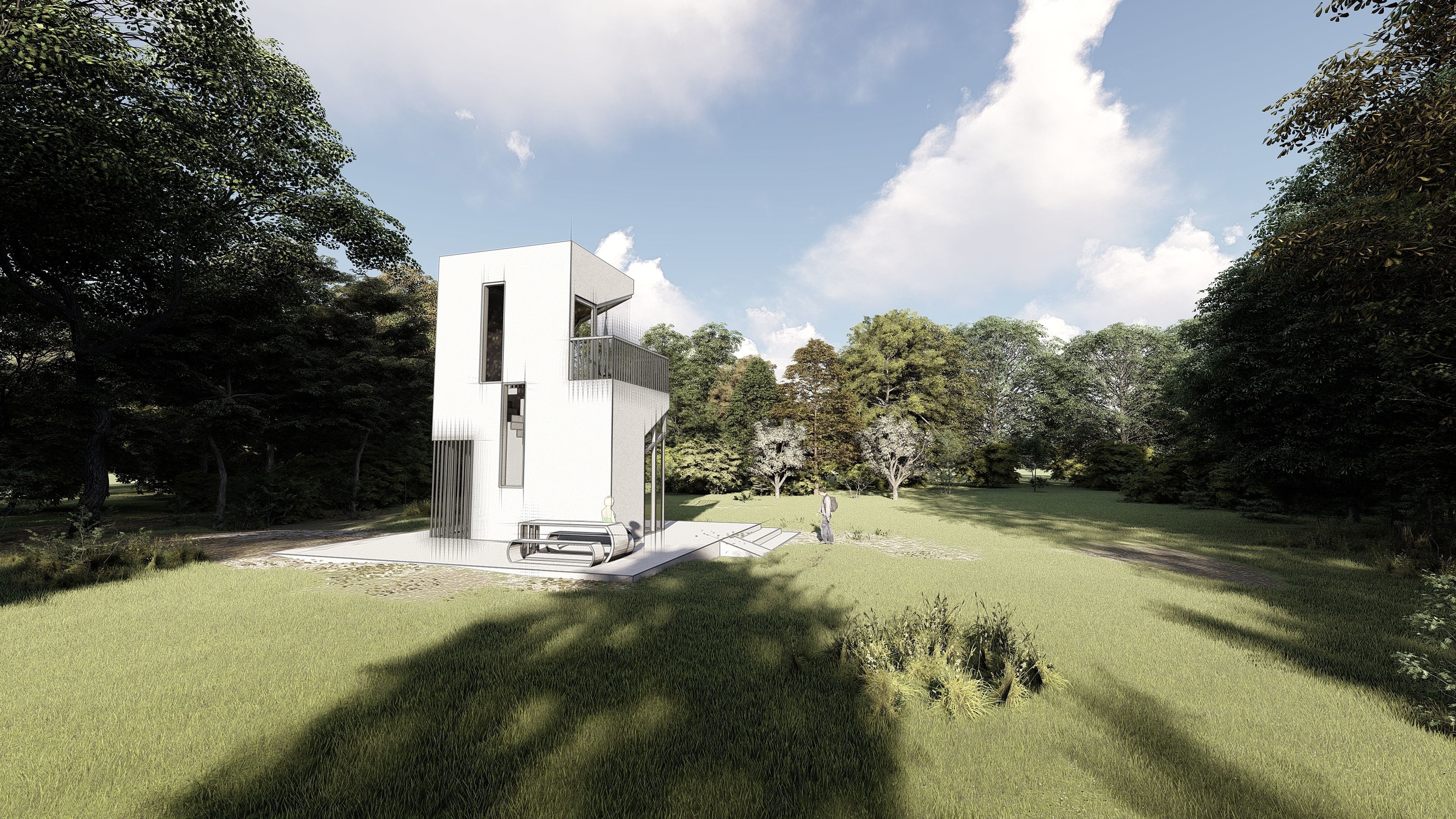 tiny forest house 3D model_3