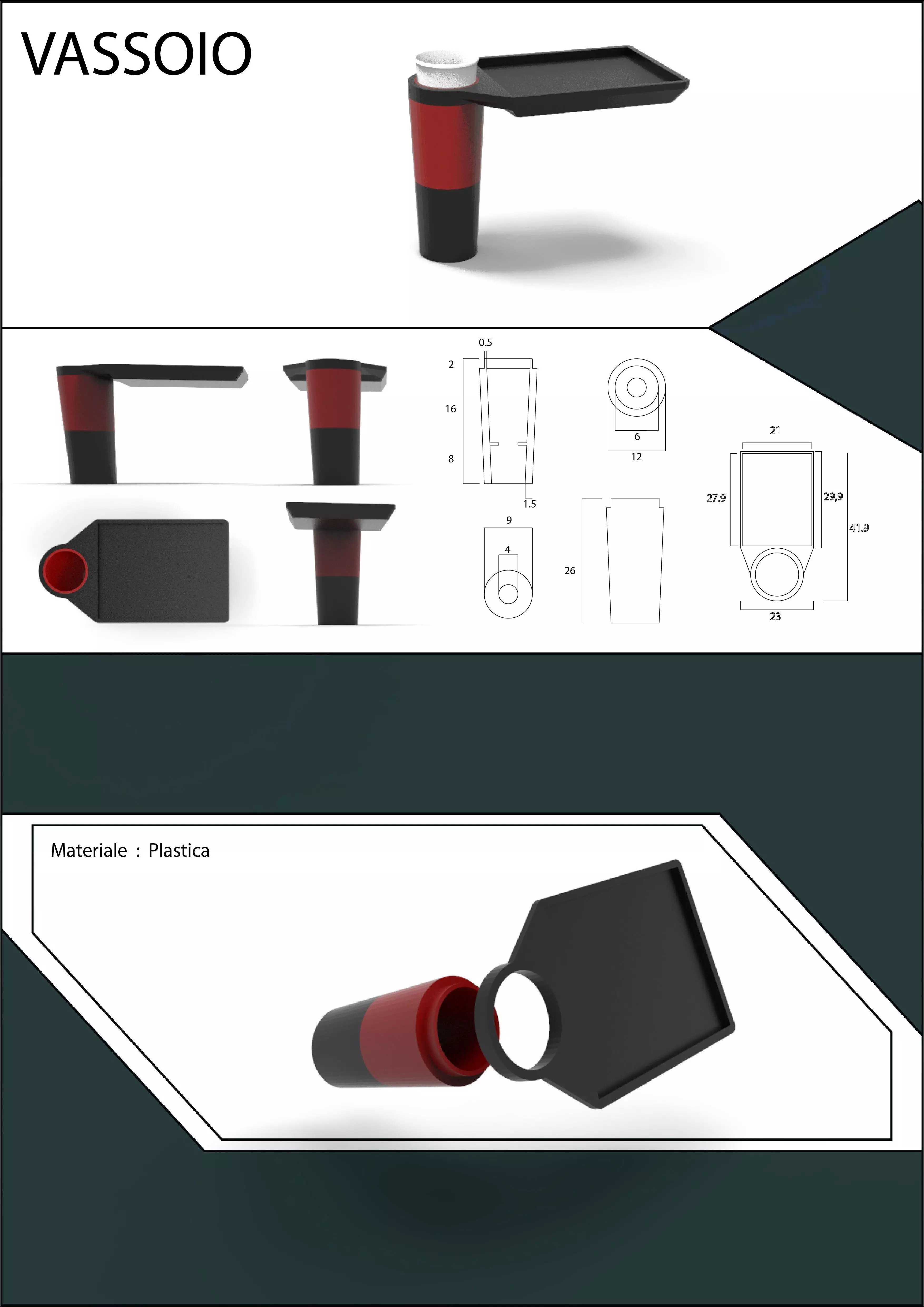 cinema tray Free low-poly 3D model