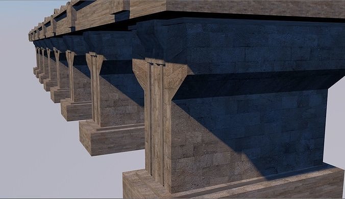 Medieval Bridge Free low-poly 3D model