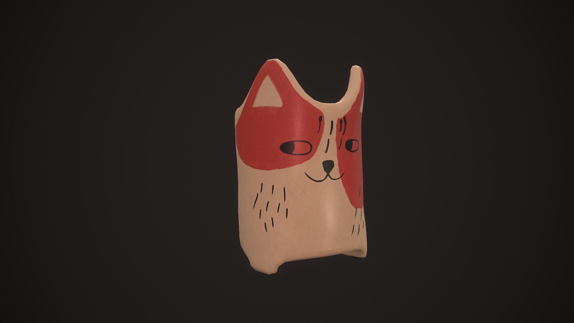Cutie Kitty Vaso 3D model_2