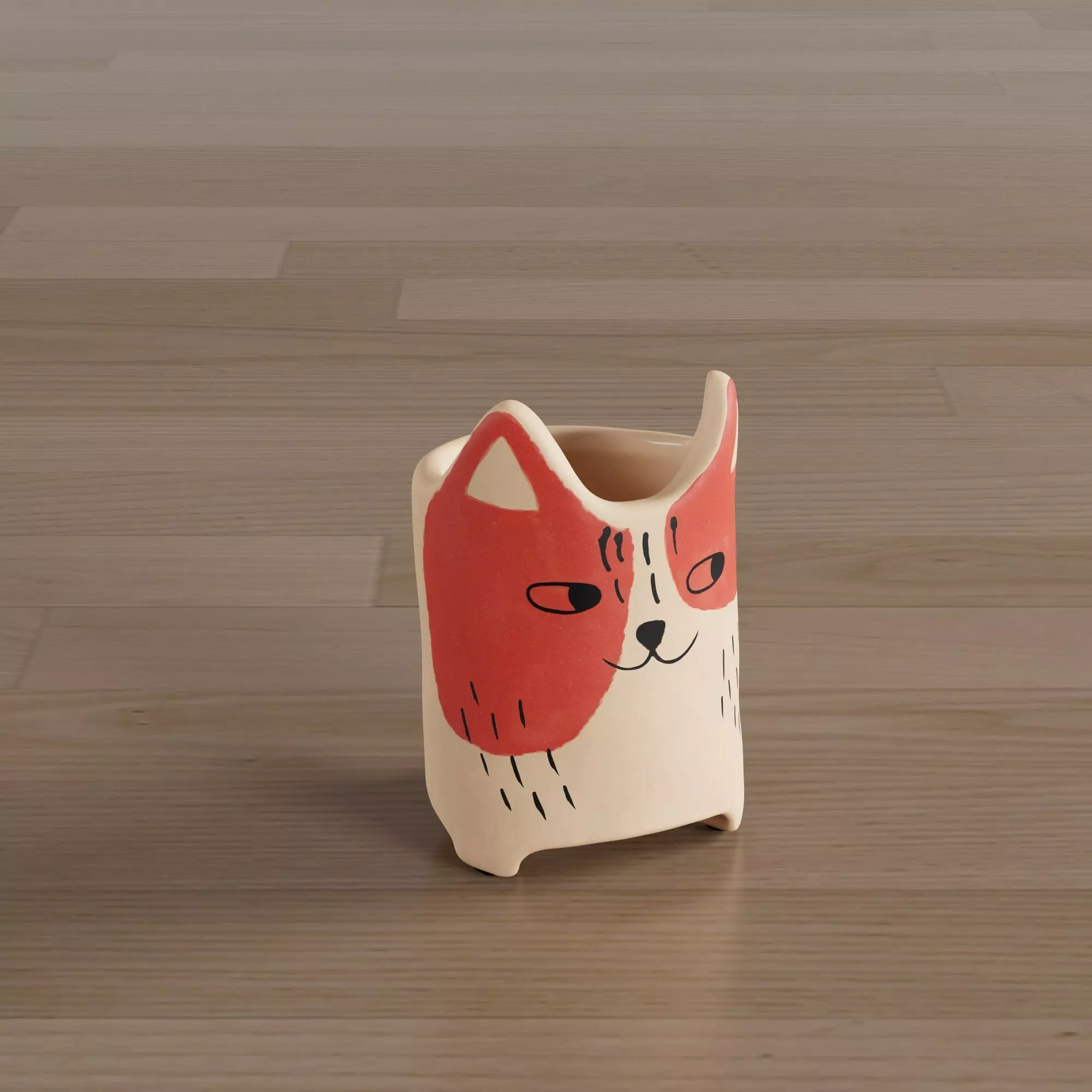 Cutie Kitty Vaso 3D model_0