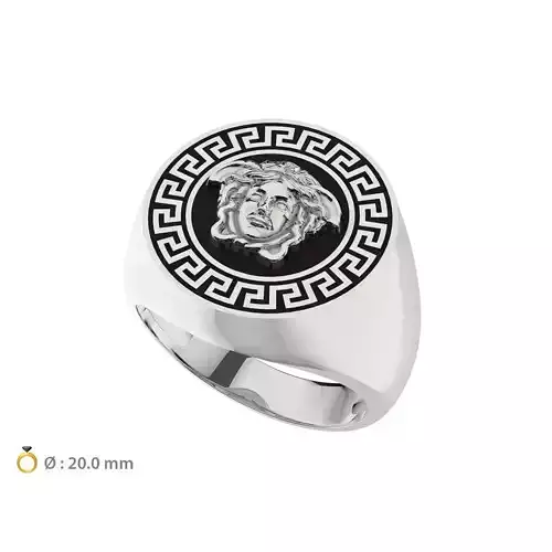 N079 Medusa style ring 3D print model