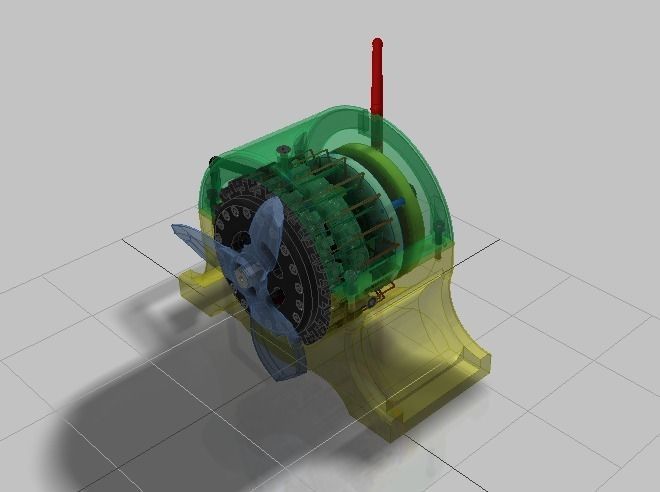 Magnetic Pulse Engine Prototype Design 3D model_0