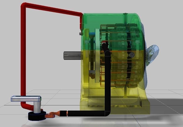 Magnetic Pulse Engine Prototype Design 3D model_2