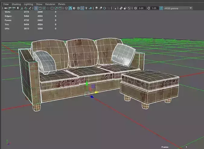 PBR Couch and seperate foot rest