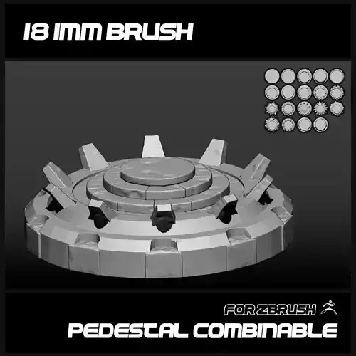 18 IMM BRUSH PEDESTAL FOR ZBRUSH