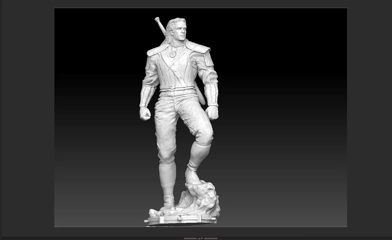 WITCHER GEROLT NETFLIX FULL MODEL FOR 3D PRINT 3D print model