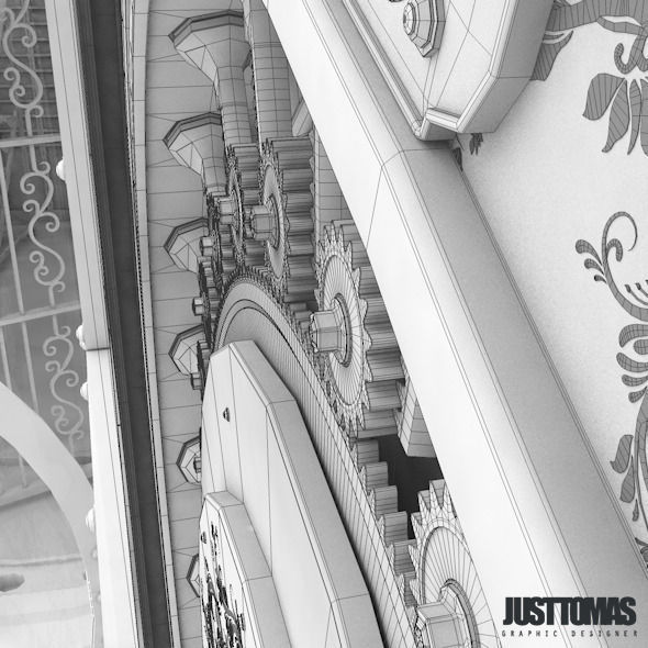 Detailed Bank Safe Low-poly 3D model_17