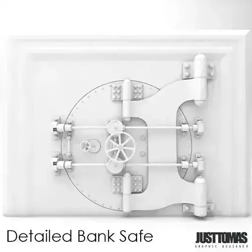 Detailed Bank Safe Low-poly 3D model