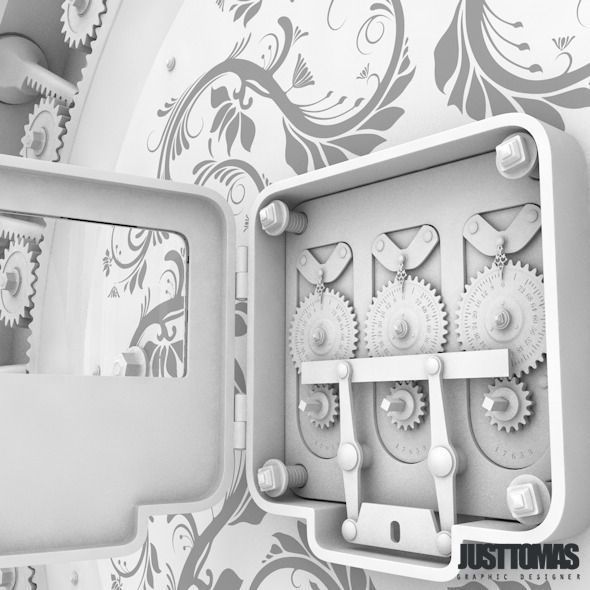 Detailed Bank Safe Low-poly 3D model_3
