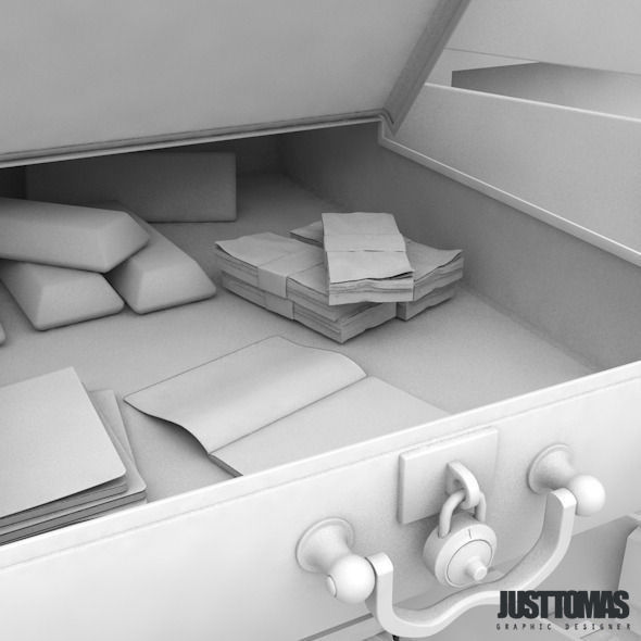 Detailed Bank Safe Low-poly 3D model_8