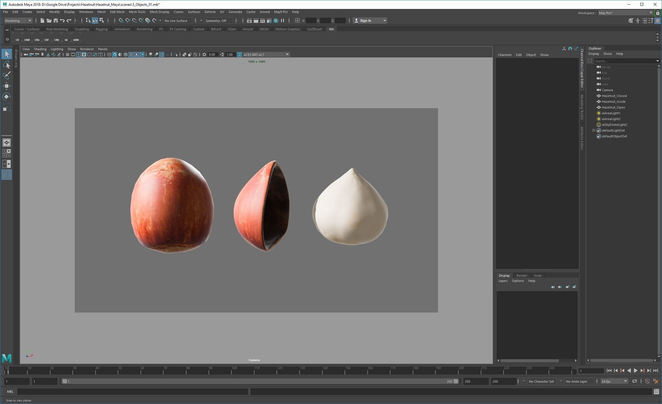Hazelnut garlic bulb 3D model_14