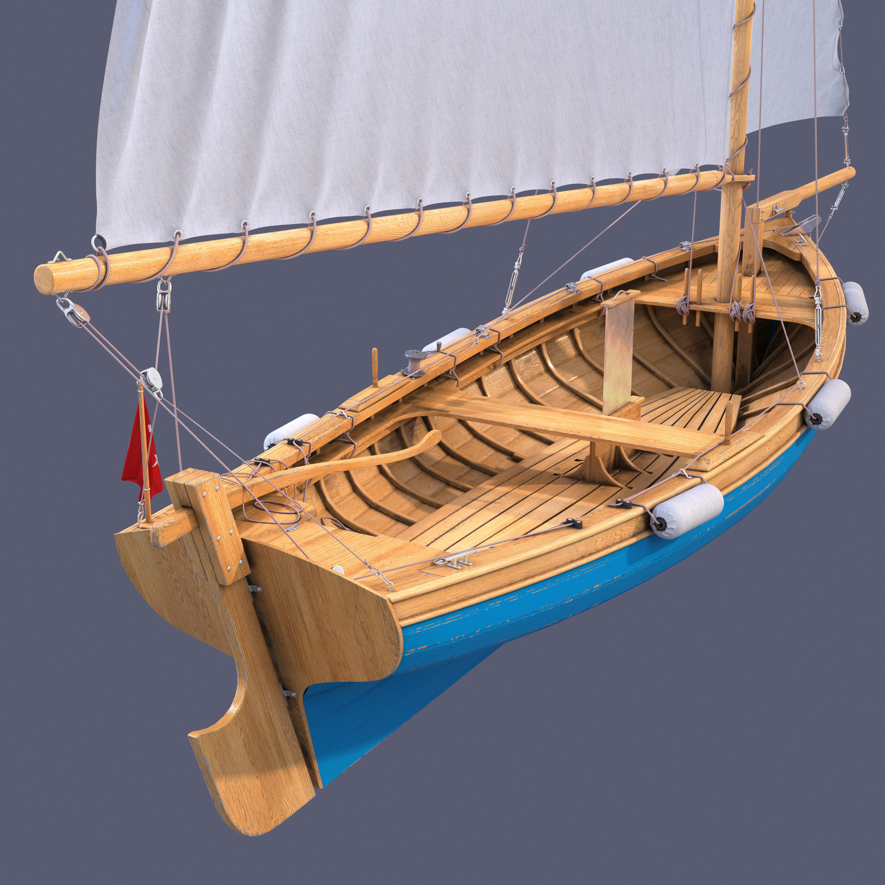 sailboat sailing boat 3D model_2