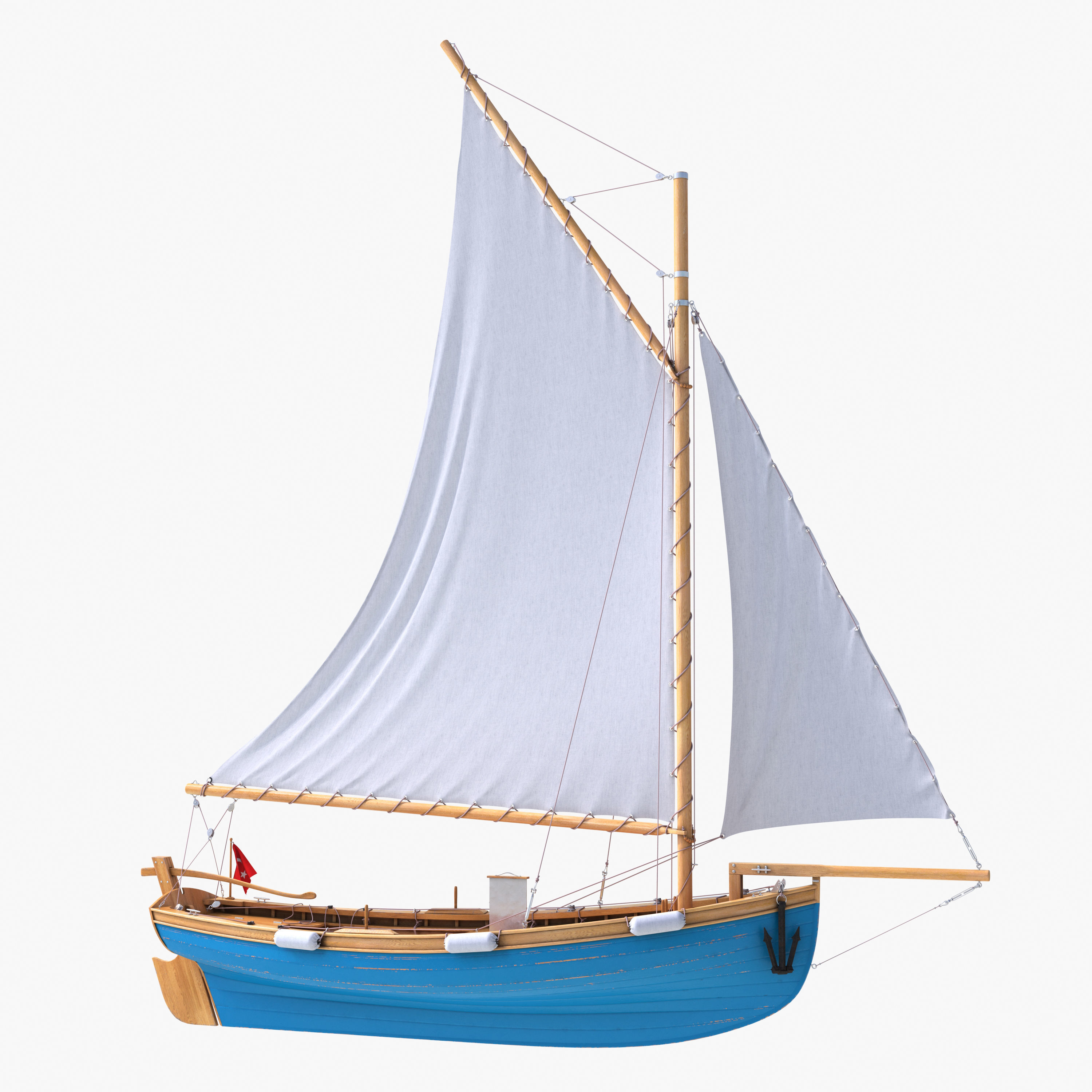 sailboat sailing boat 3D model_1