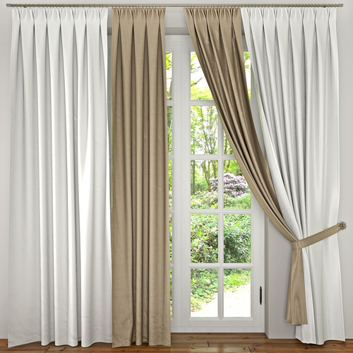 Curtain with stripes