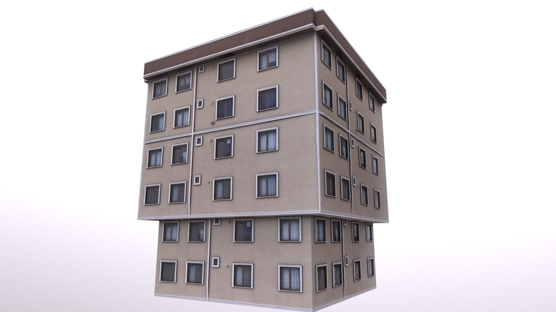 Architectural Building-12 Low-poly 3D model_4
