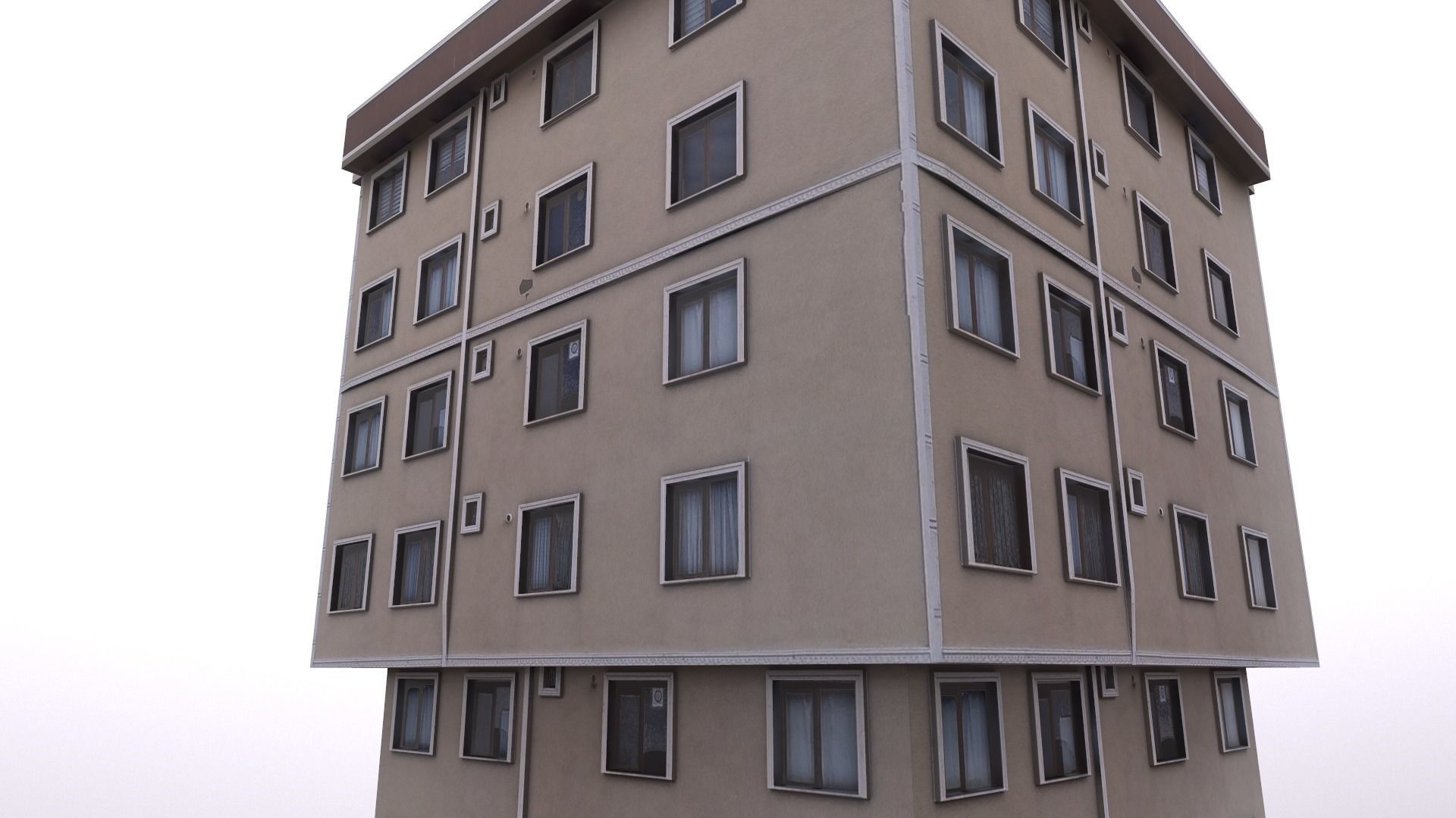 Architectural Building-12 Low-poly 3D model_8