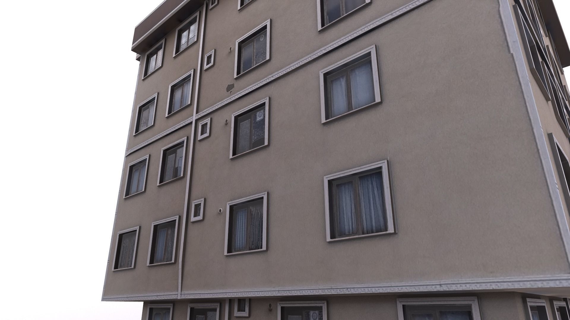 Architectural Building-12 Low-poly 3D model_10