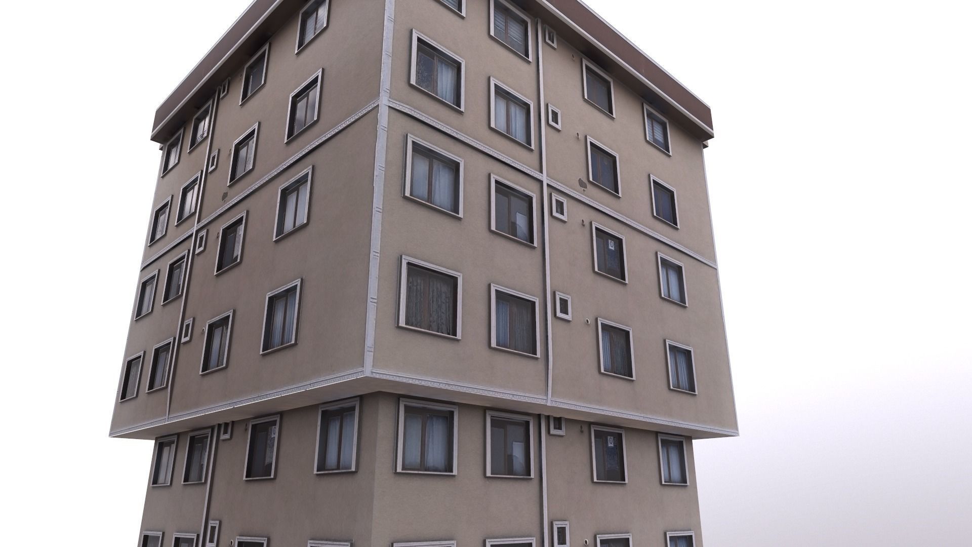 Architectural Building-12 Low-poly 3D model_6