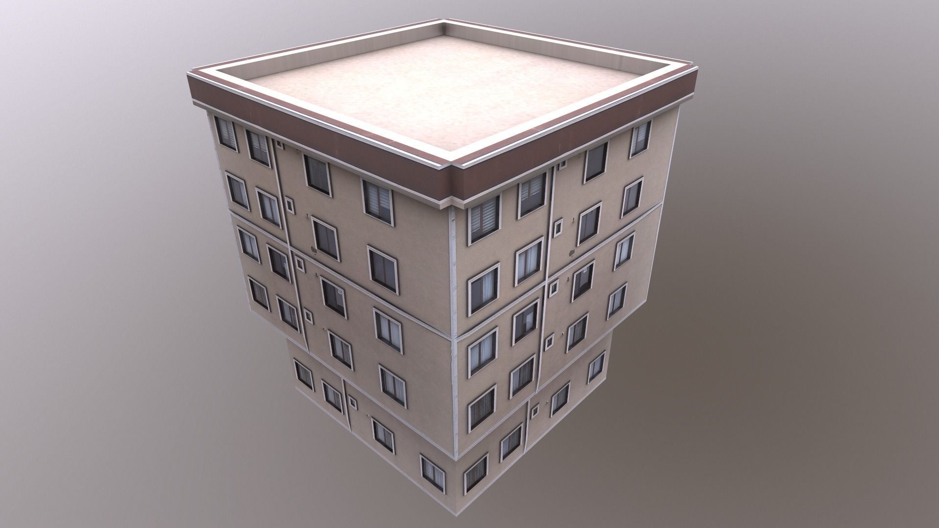Architectural Building-12 Low-poly 3D model_18