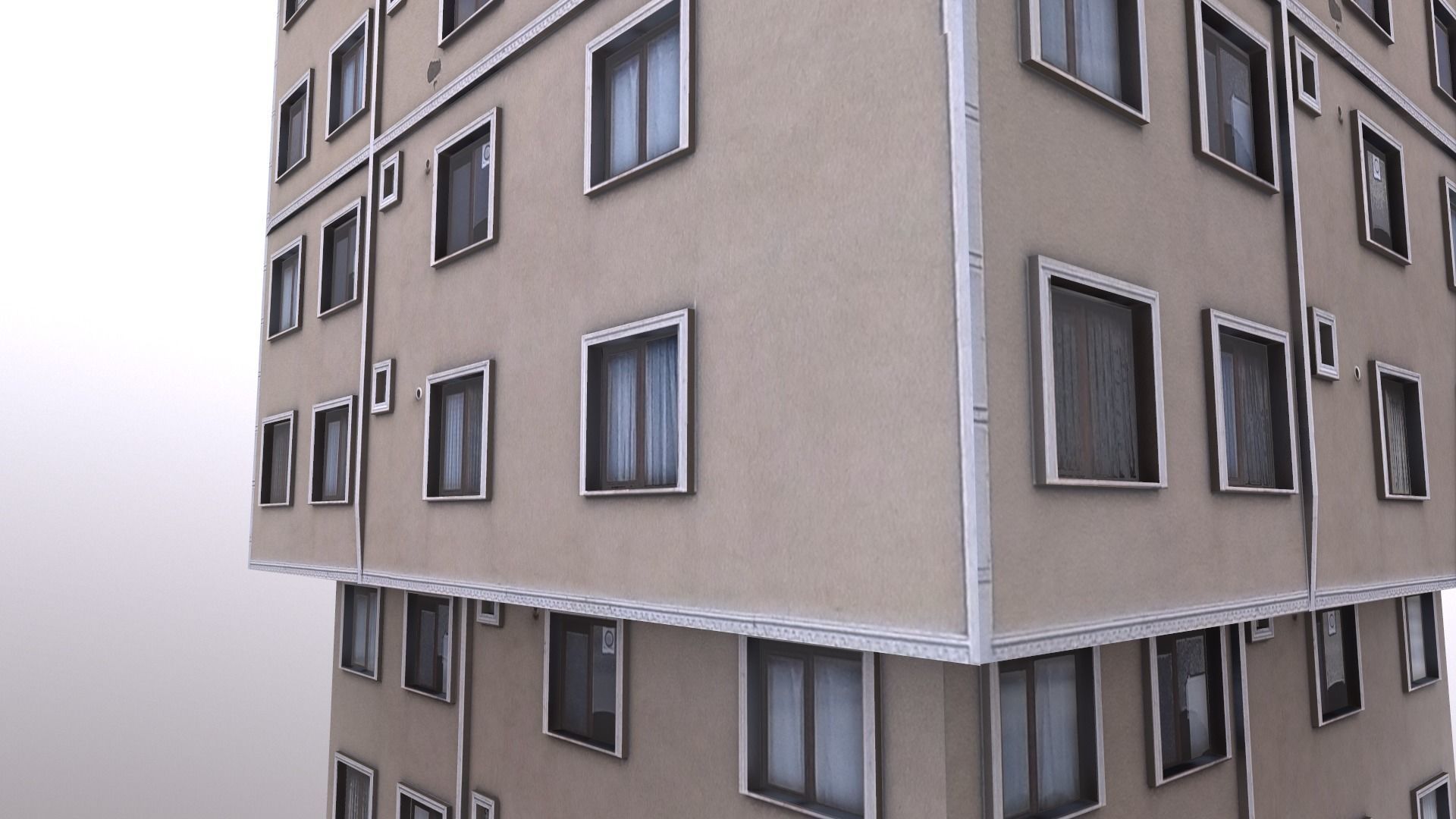 Architectural Building-12 Low-poly 3D model_15