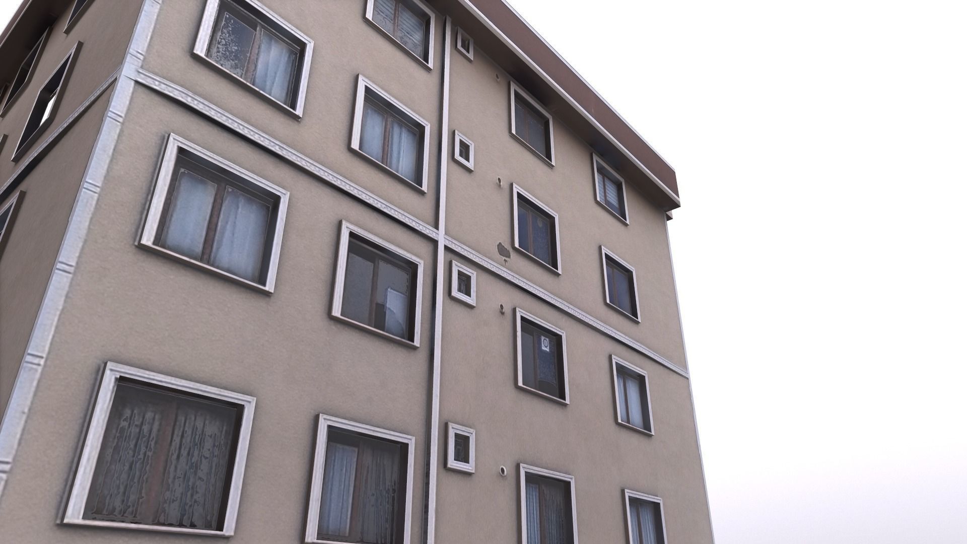 Architectural Building-12 Low-poly 3D model_11