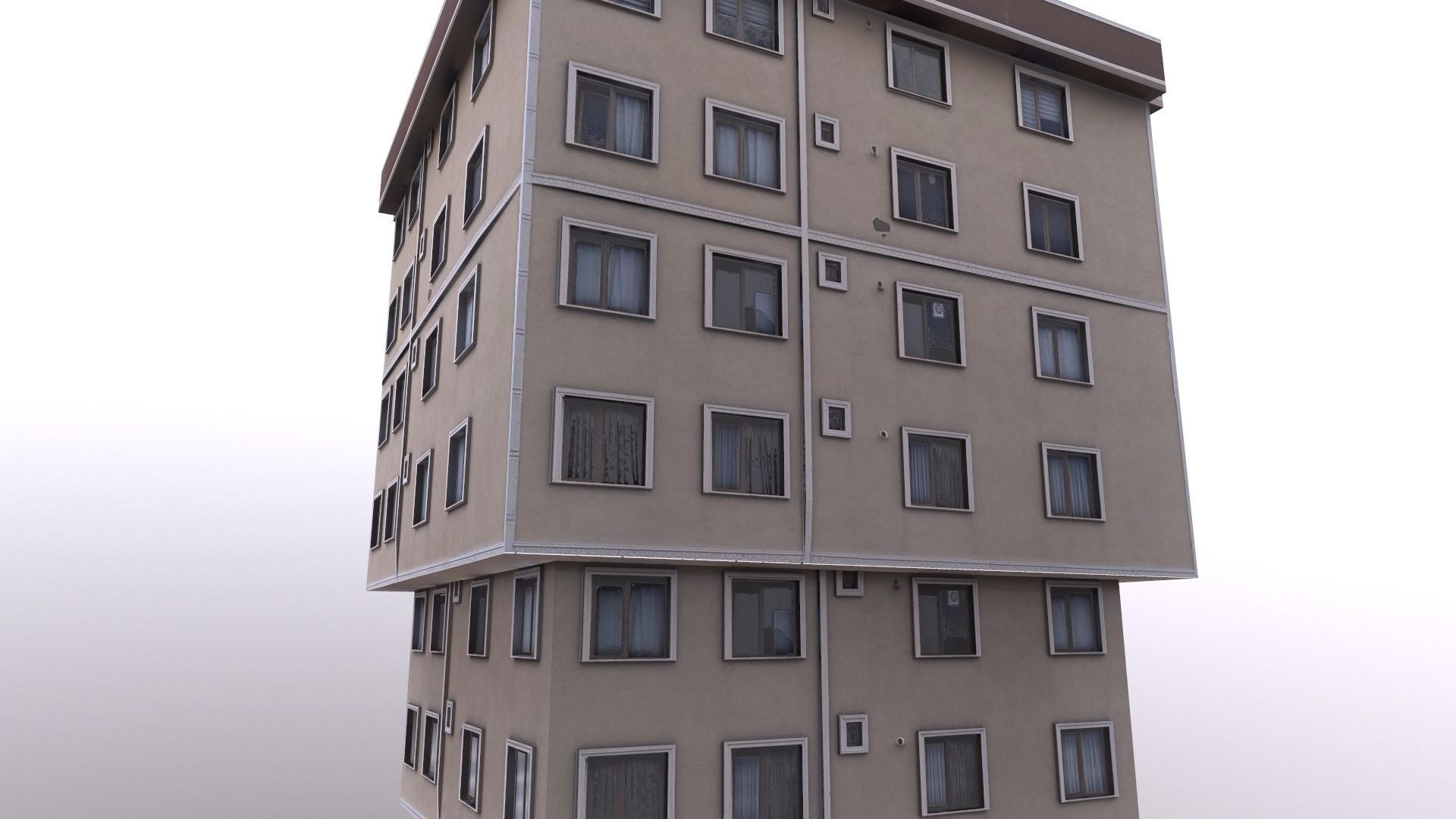 Architectural Building-12 Low-poly 3D model_5