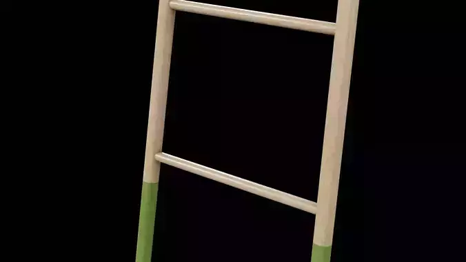 Mycroft Ladder Hanger -wood green painted