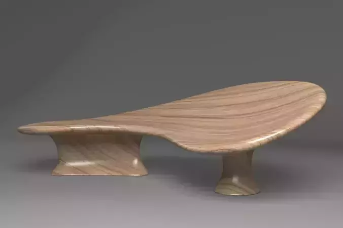 Solid Wooden Sofa 3D model