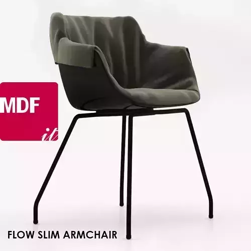 MDF Italia FLOW SLIM ARMCHAIR 3D model