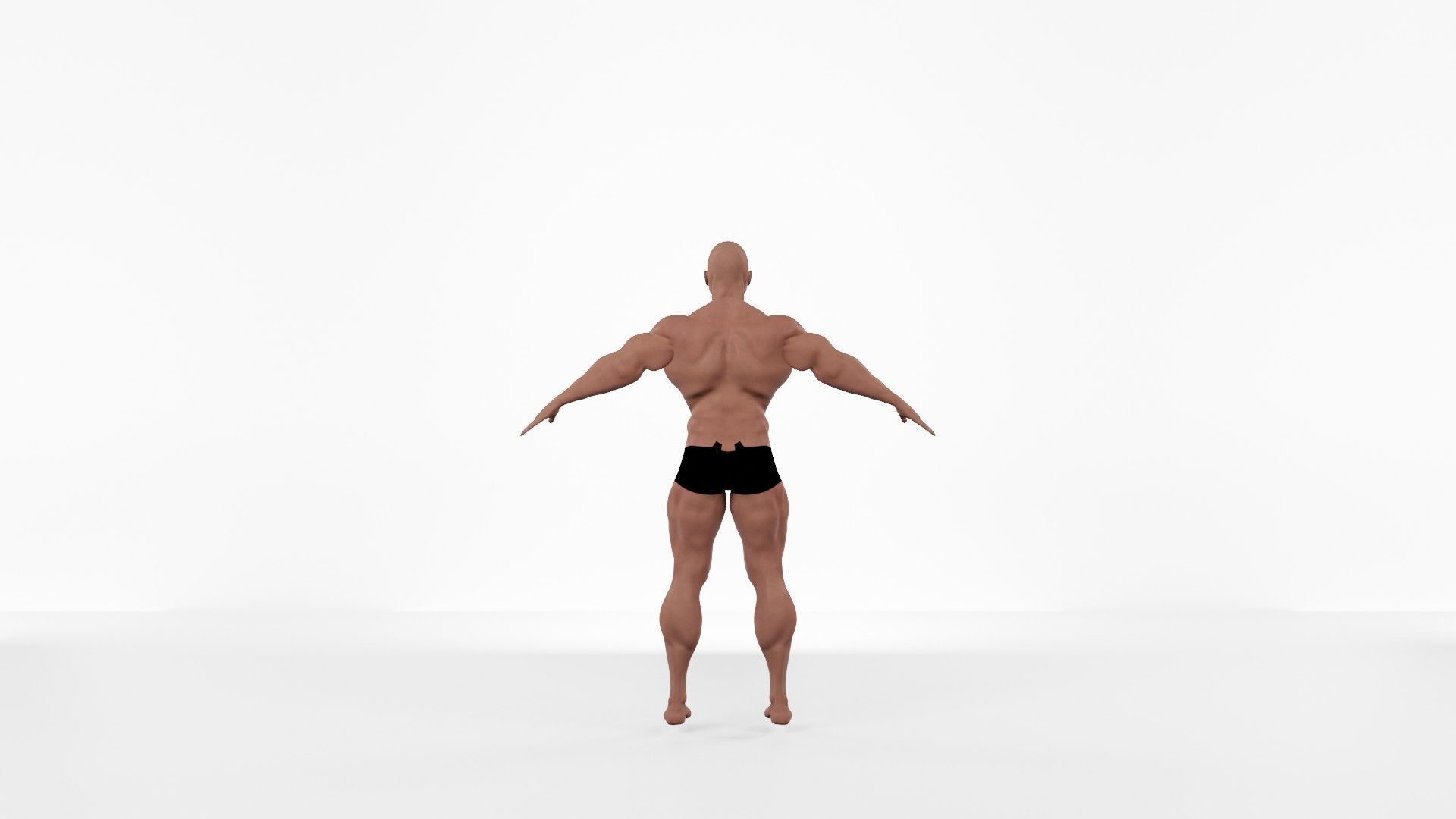 Musculer Man  3D model_4
