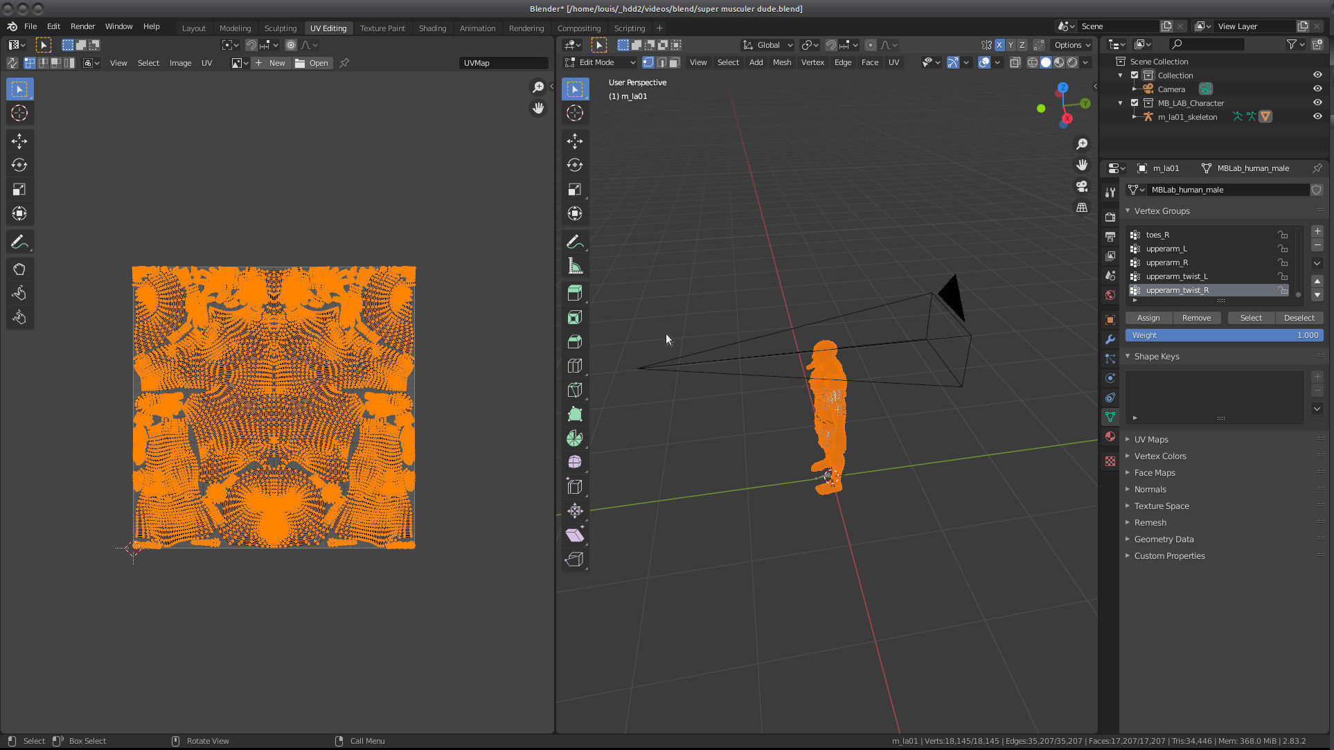 Musculer Man  3D model_7