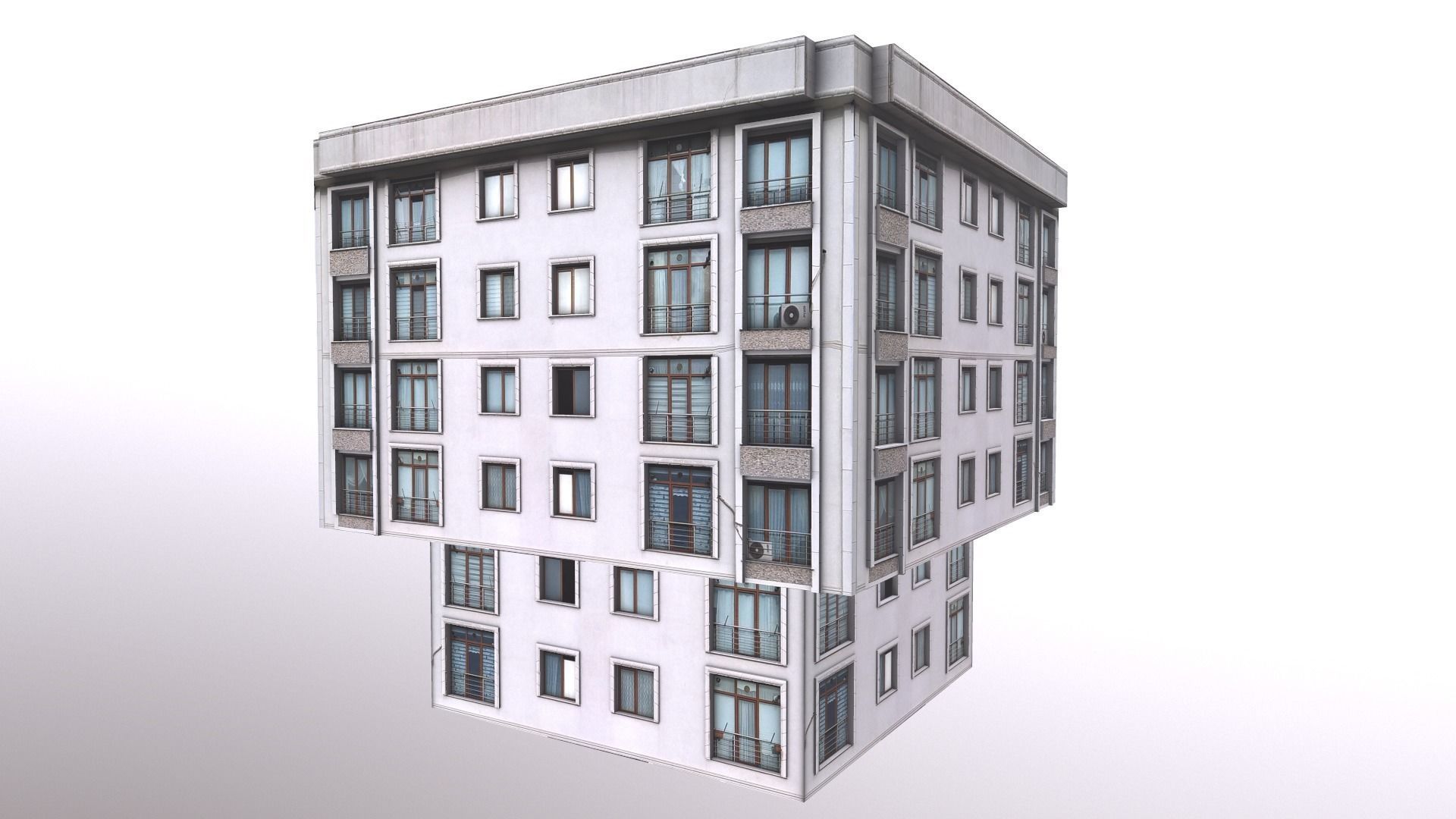 Architectural Building-13 Low-poly 3D model_24