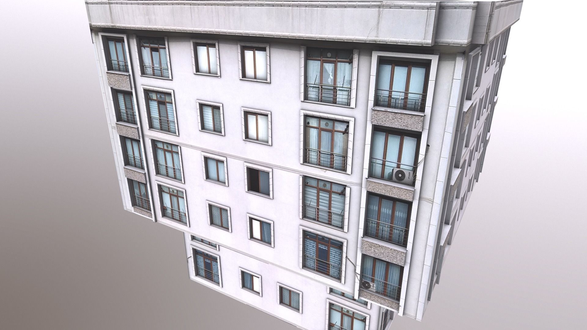 Architectural Building-13 Low-poly 3D model_17