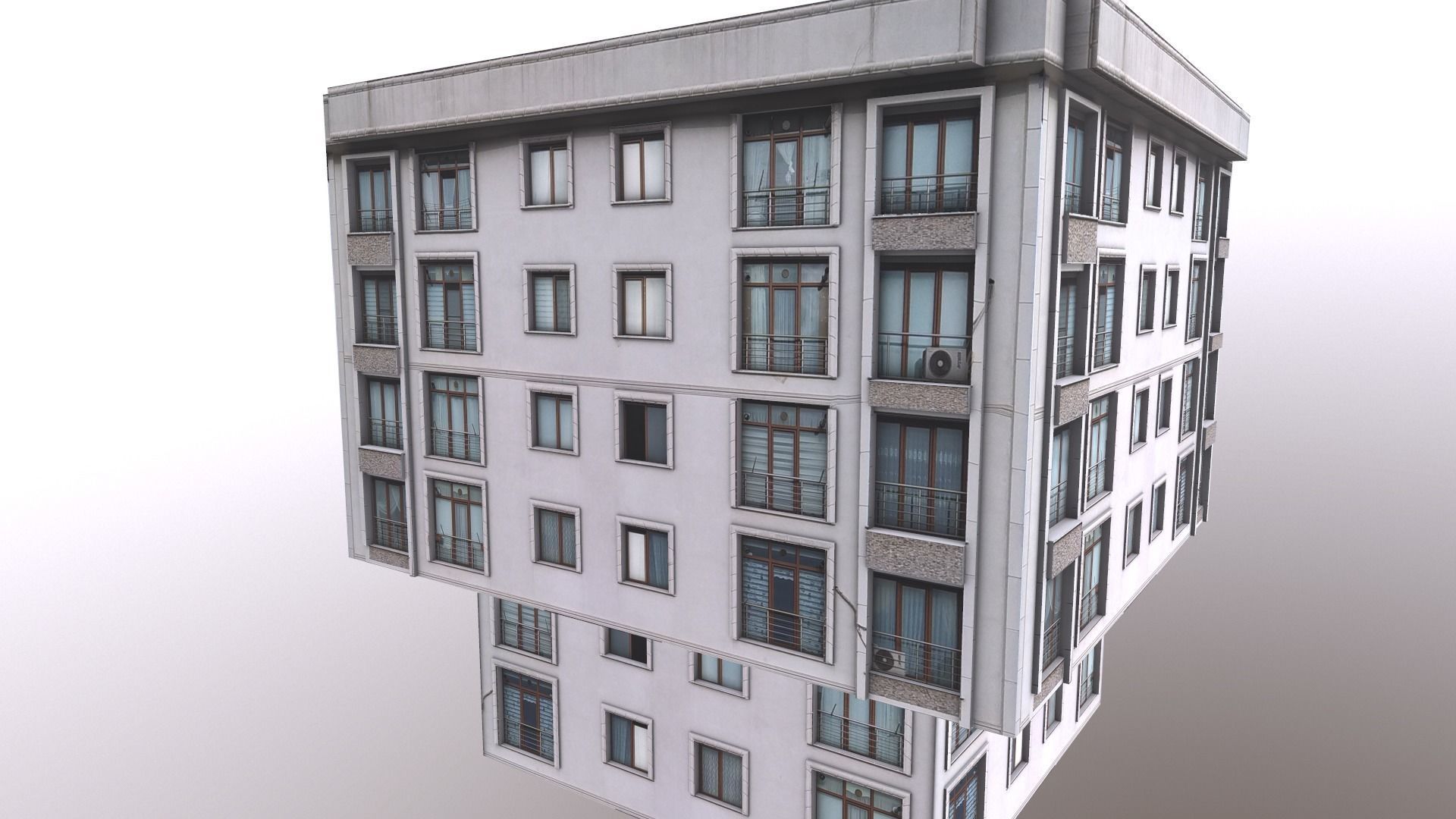 Architectural Building-13 Low-poly 3D model_22