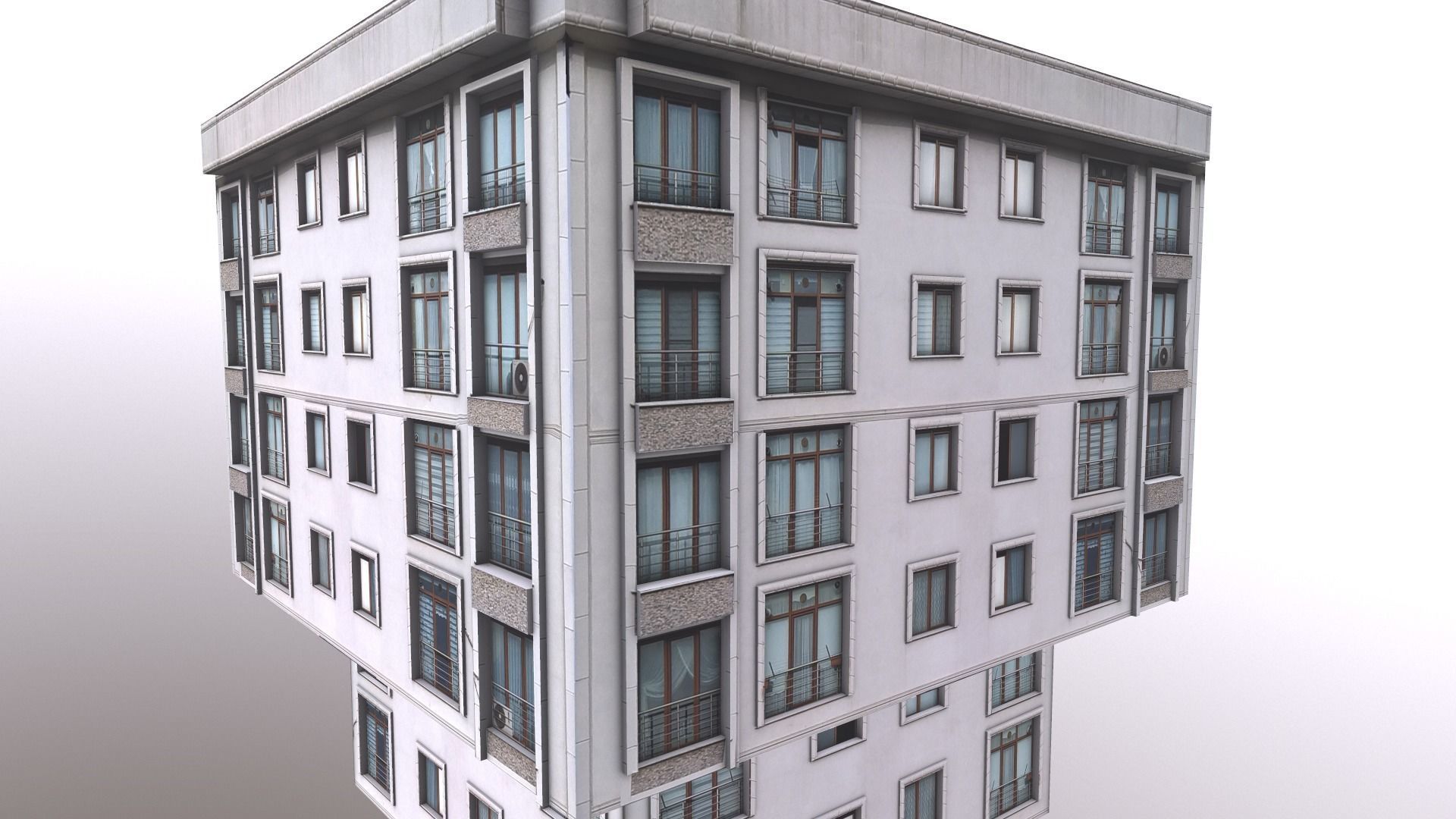 Architectural Building-13 Low-poly 3D model_20