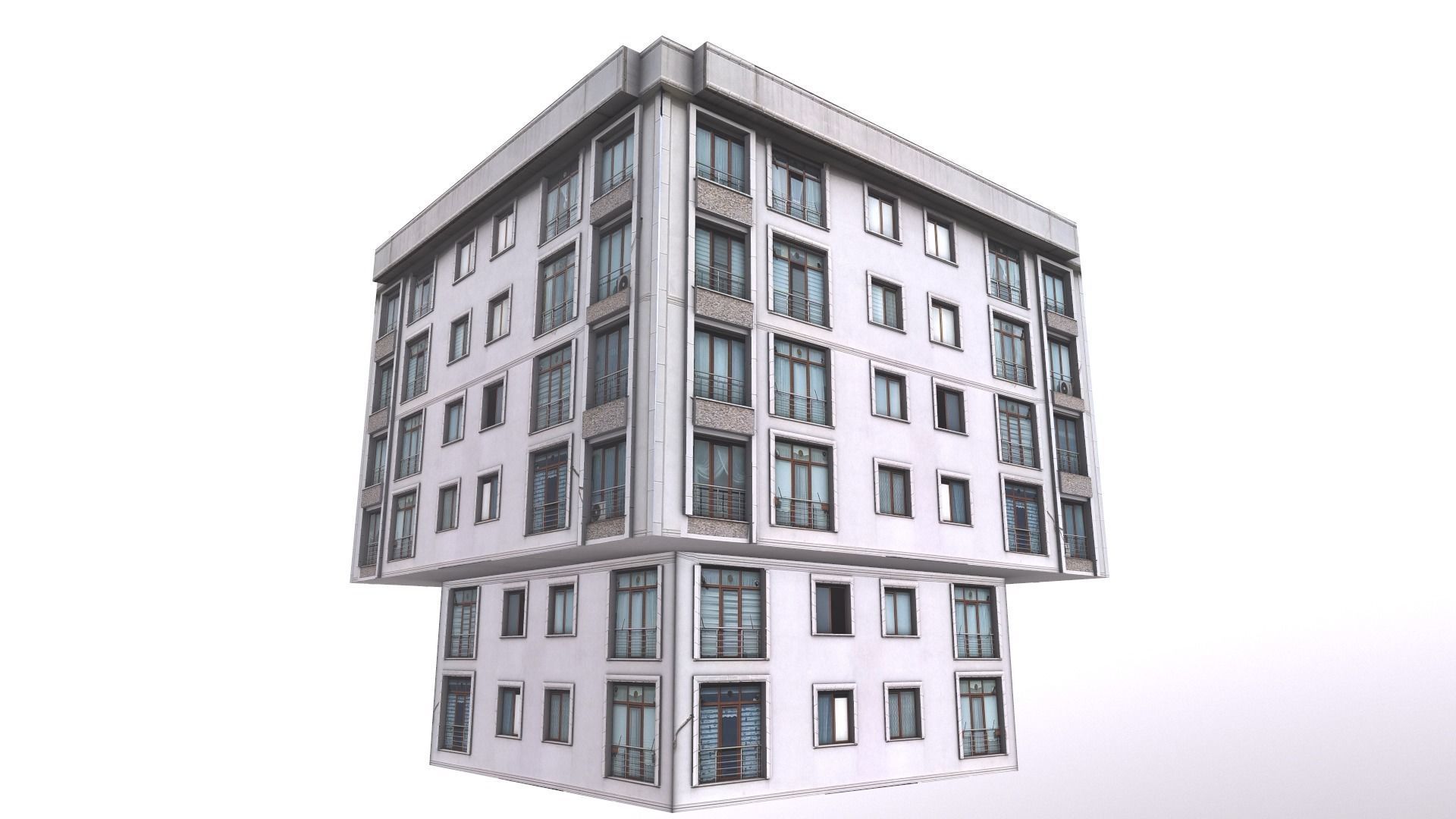 Architectural Building-13 Low-poly 3D model_7