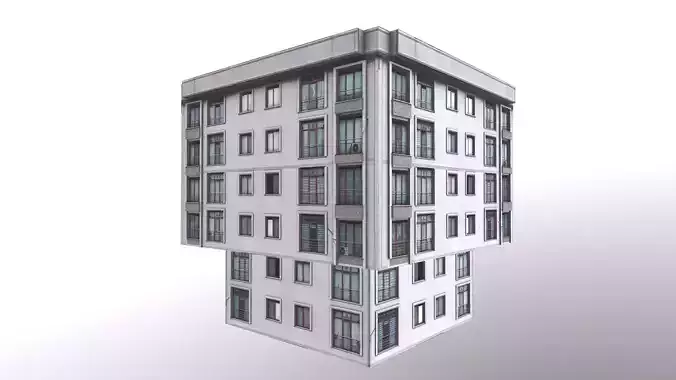 Architectural Building-13 Low-poly 3D model
