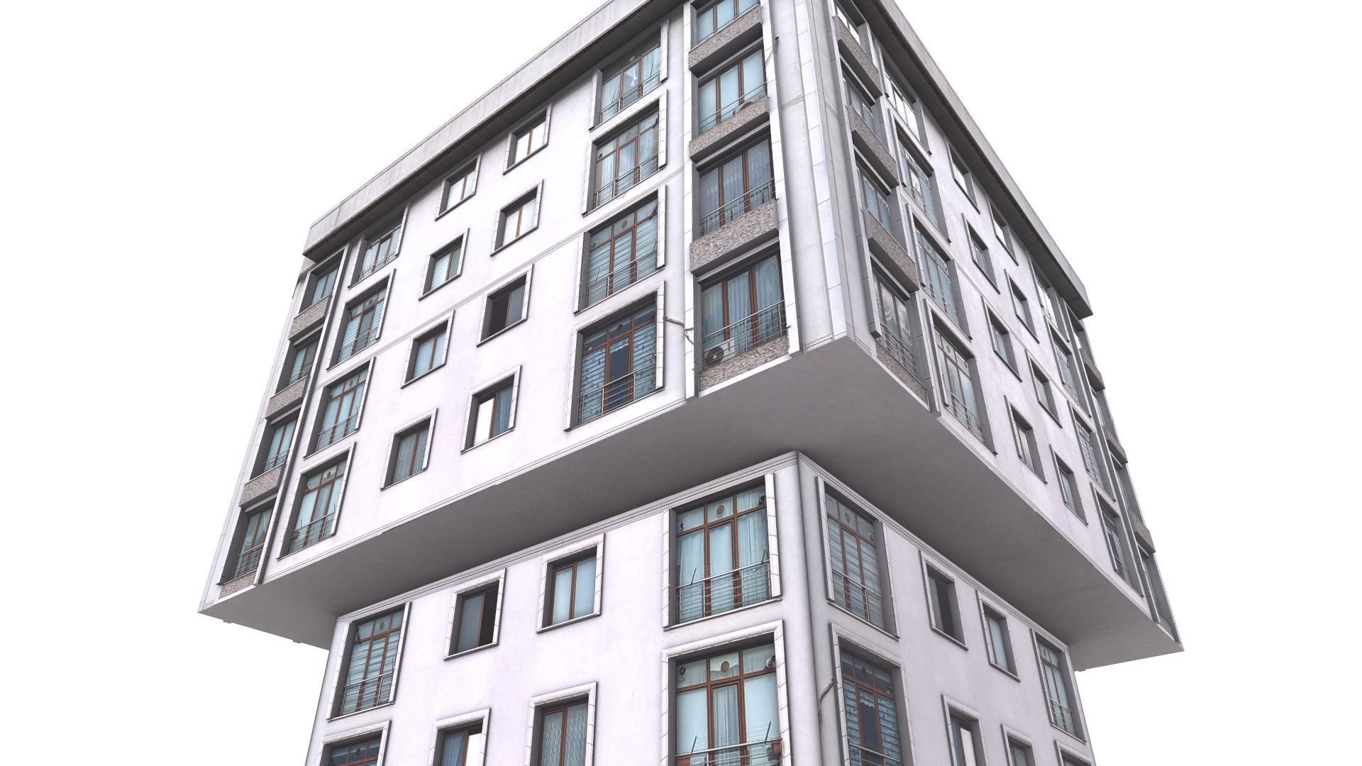 Architectural Building-13 Low-poly 3D model_14