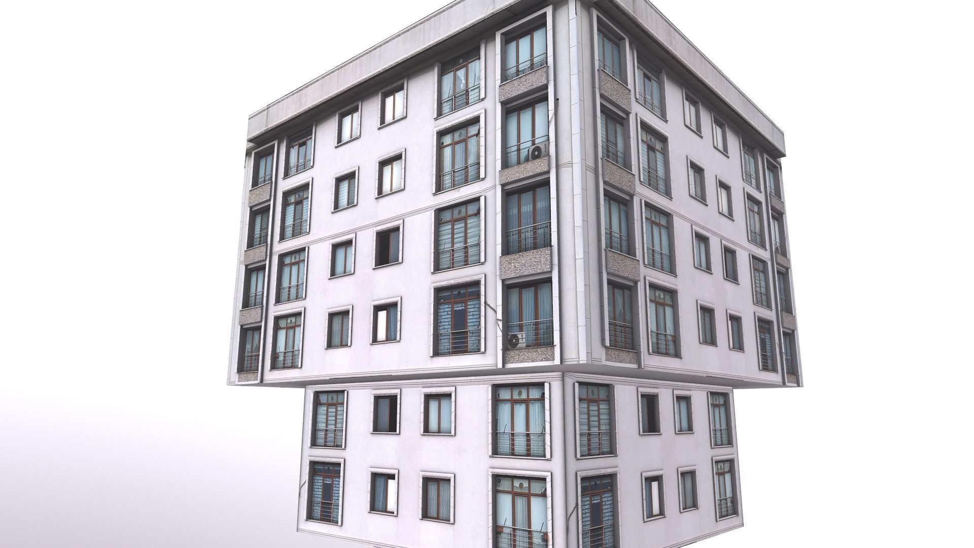 Architectural Building-13 Low-poly 3D model_19