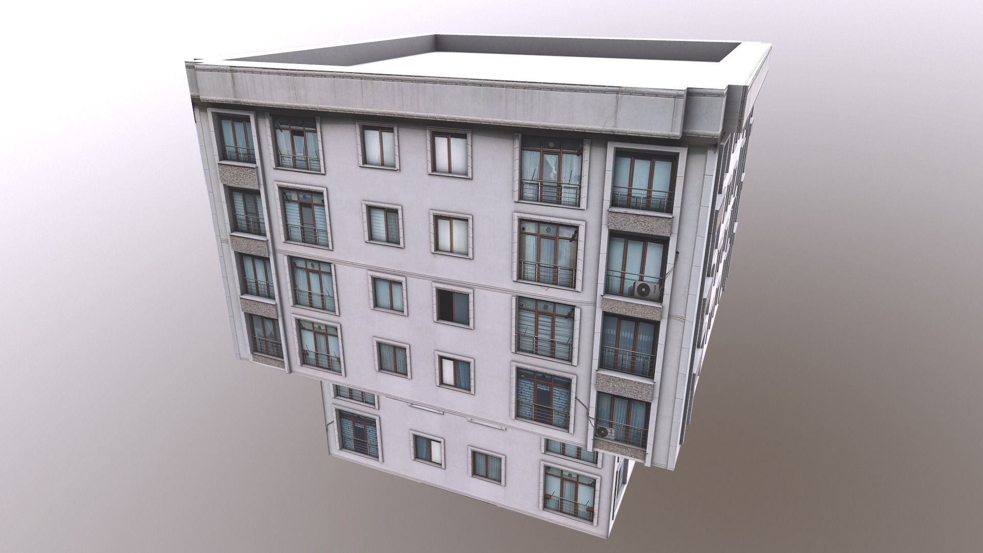 Architectural Building-13 Low-poly 3D model_16