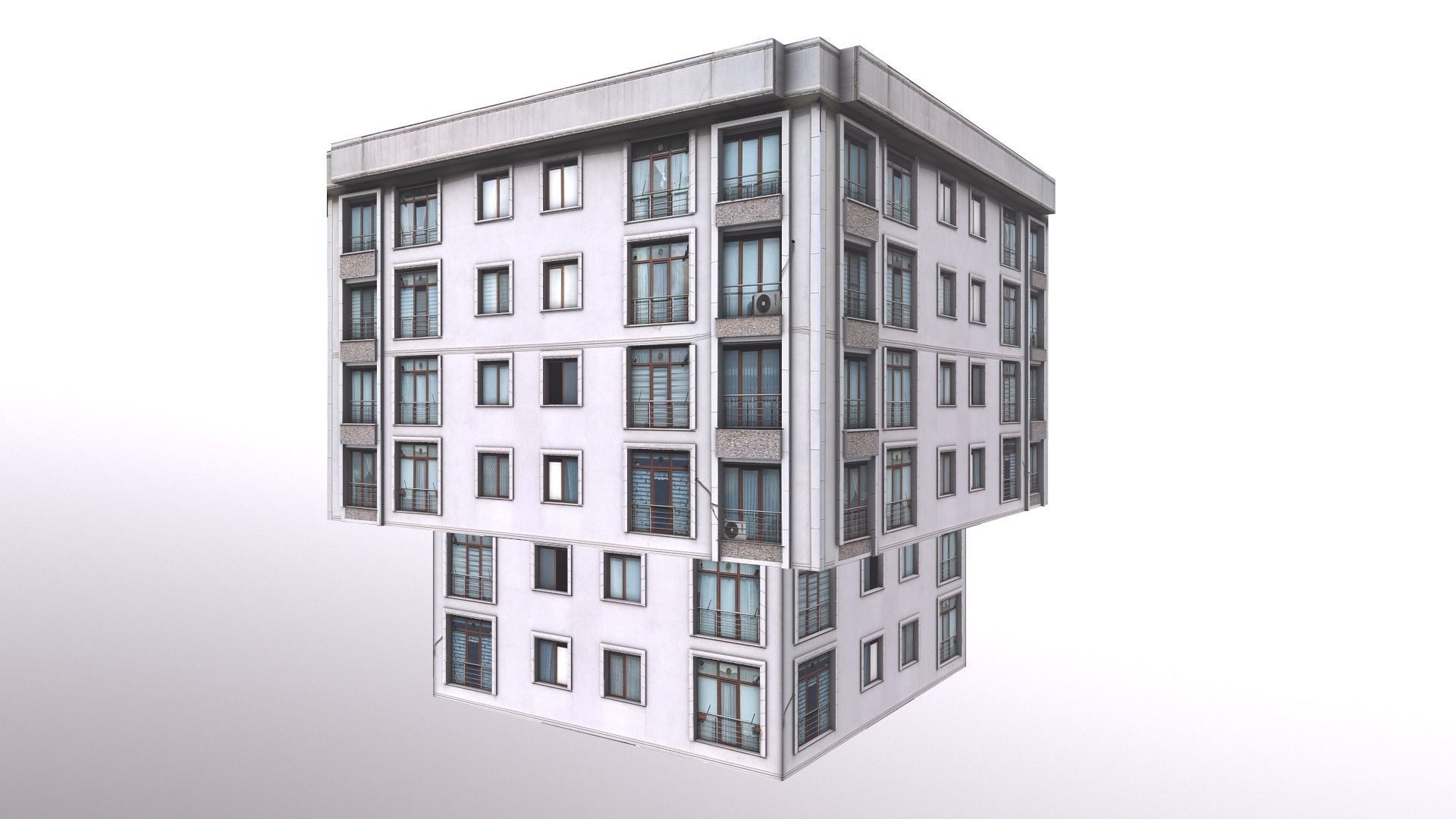 Architectural Building-13 Low-poly 3D model_12
