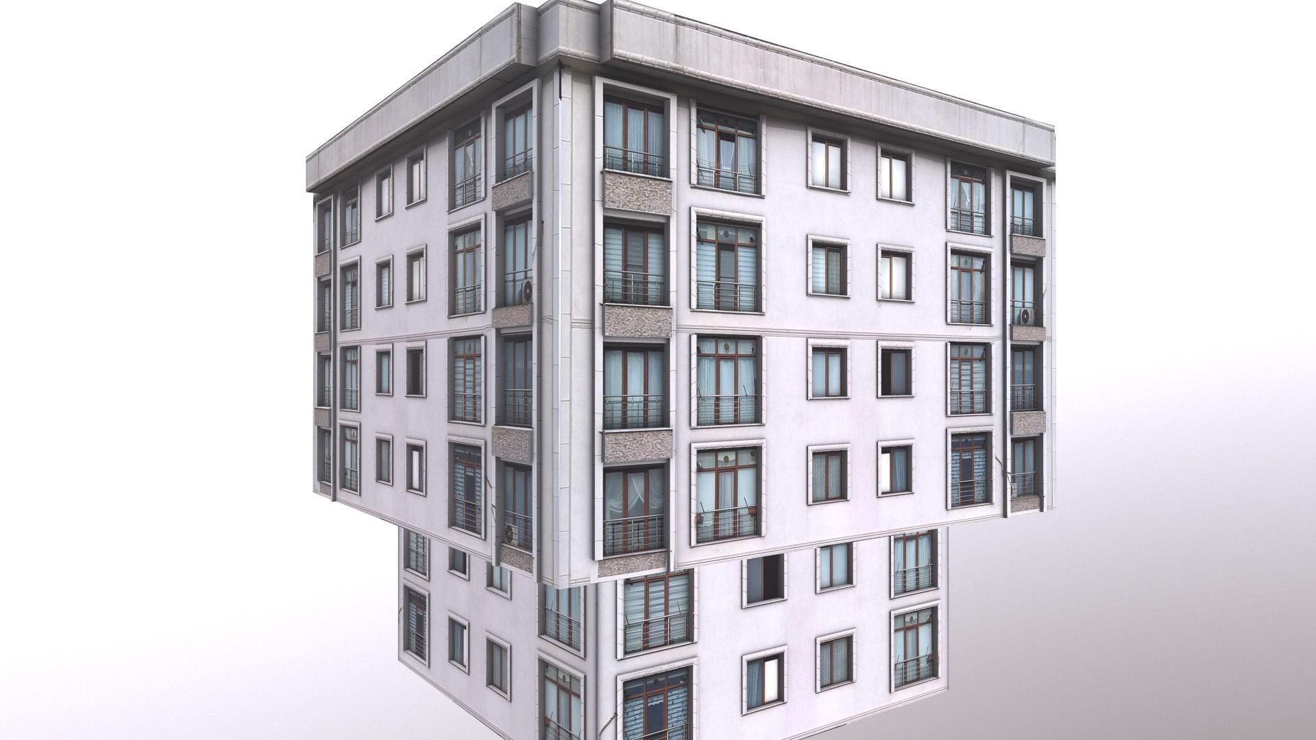 Architectural Building-13 Low-poly 3D model_18