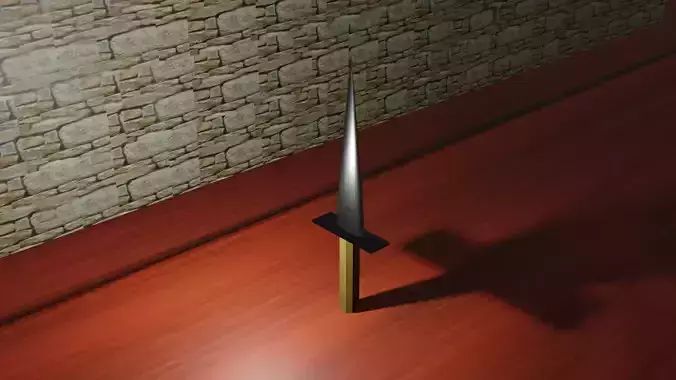 Sword on wooden table