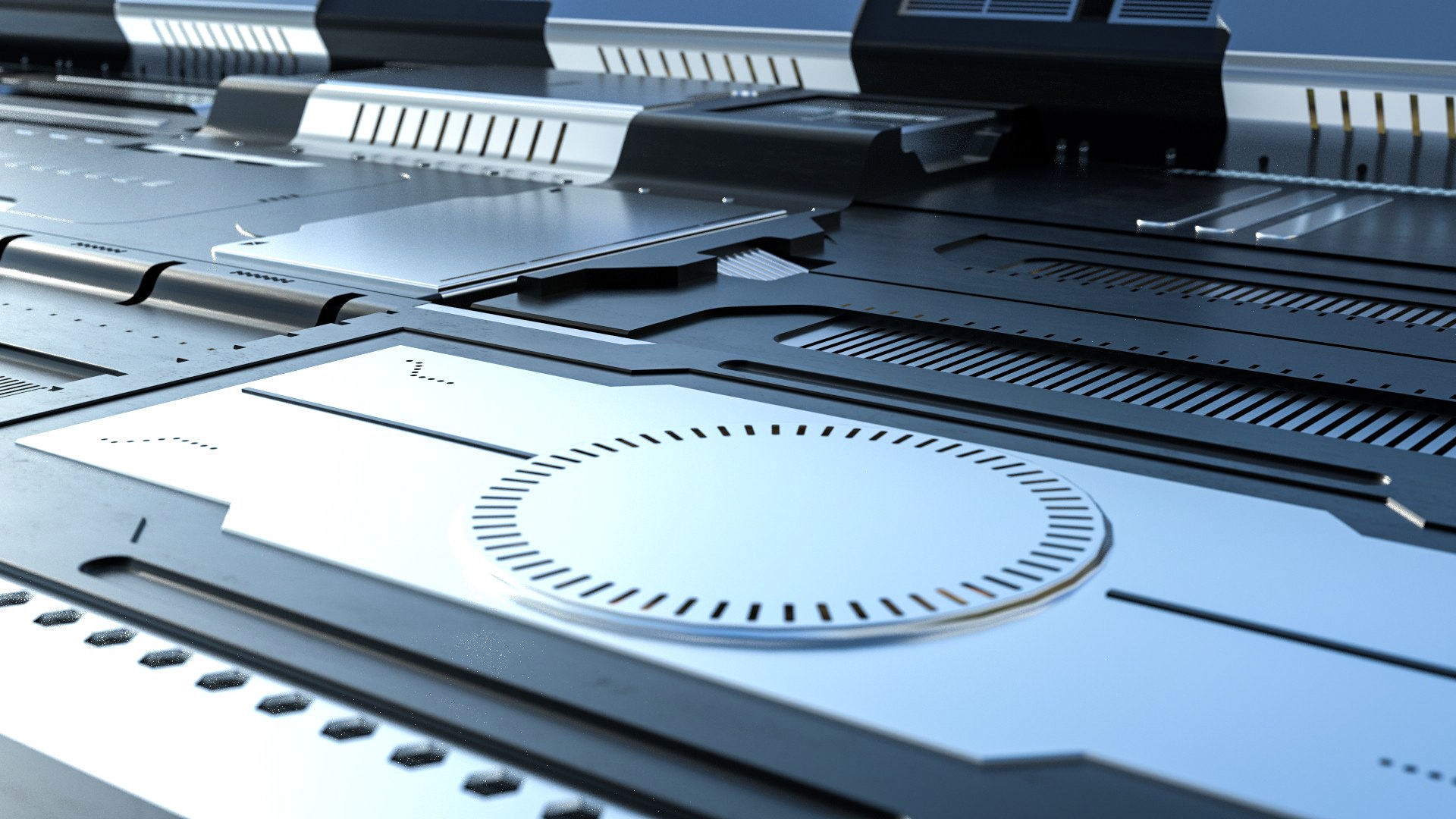 Sci-Fi Panels Pack vol 03 Low-poly 3D model_1