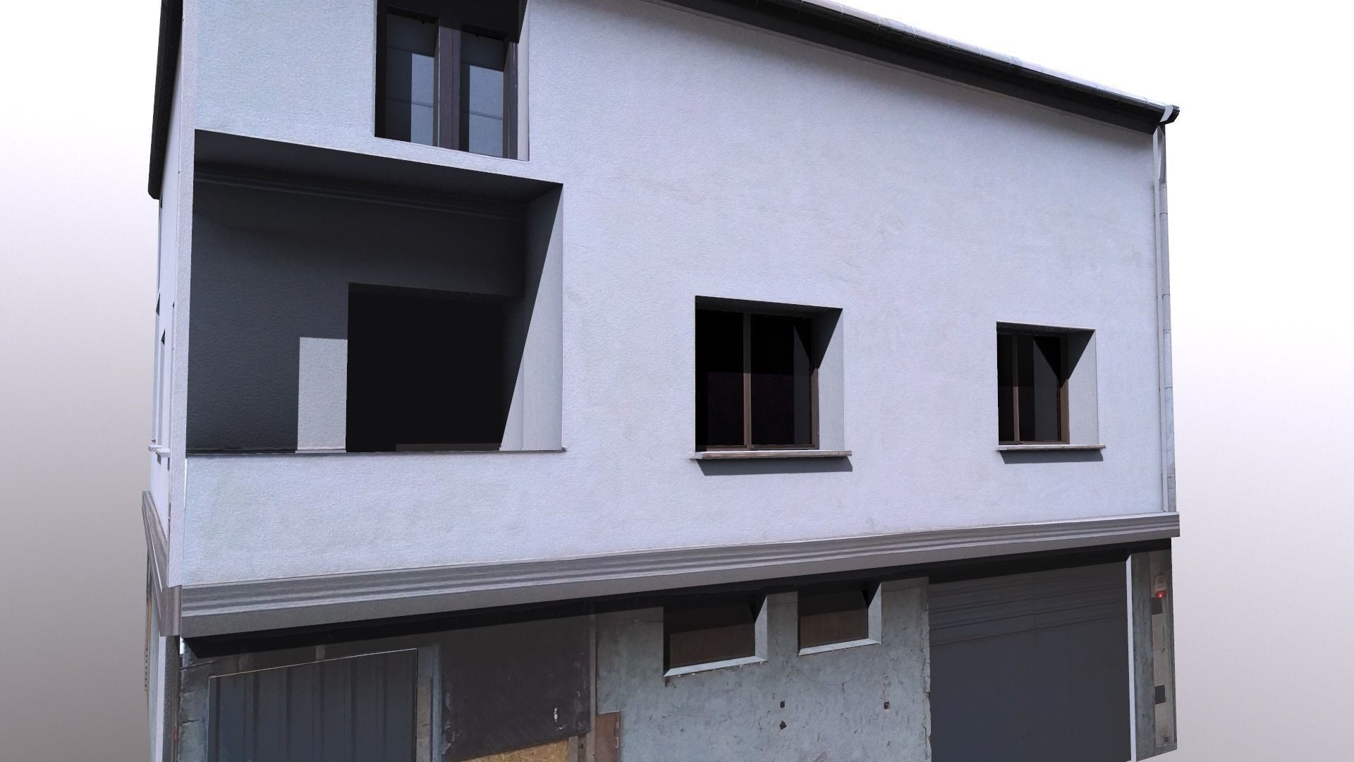 Architectural Building-14 Low-poly 3D model_15