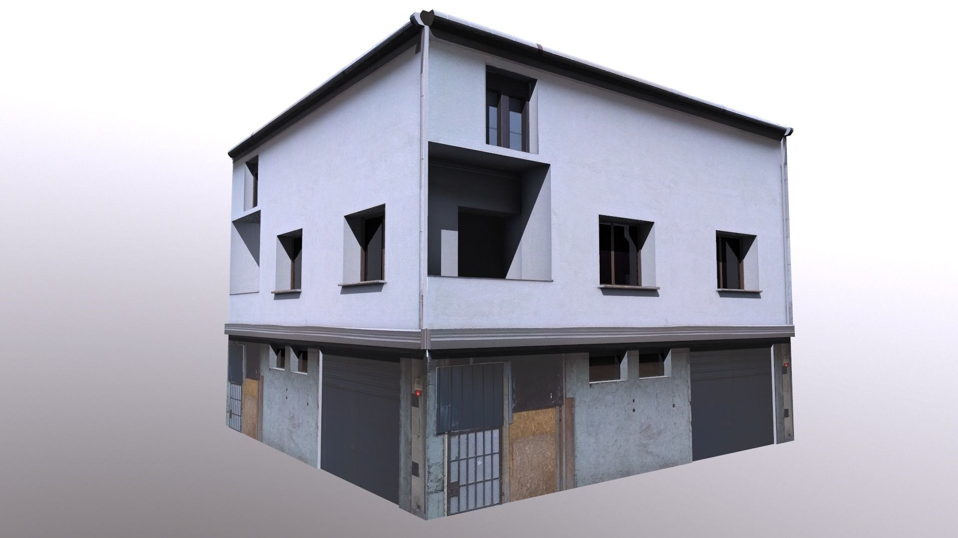 Architectural Building-14 Low-poly 3D model_3