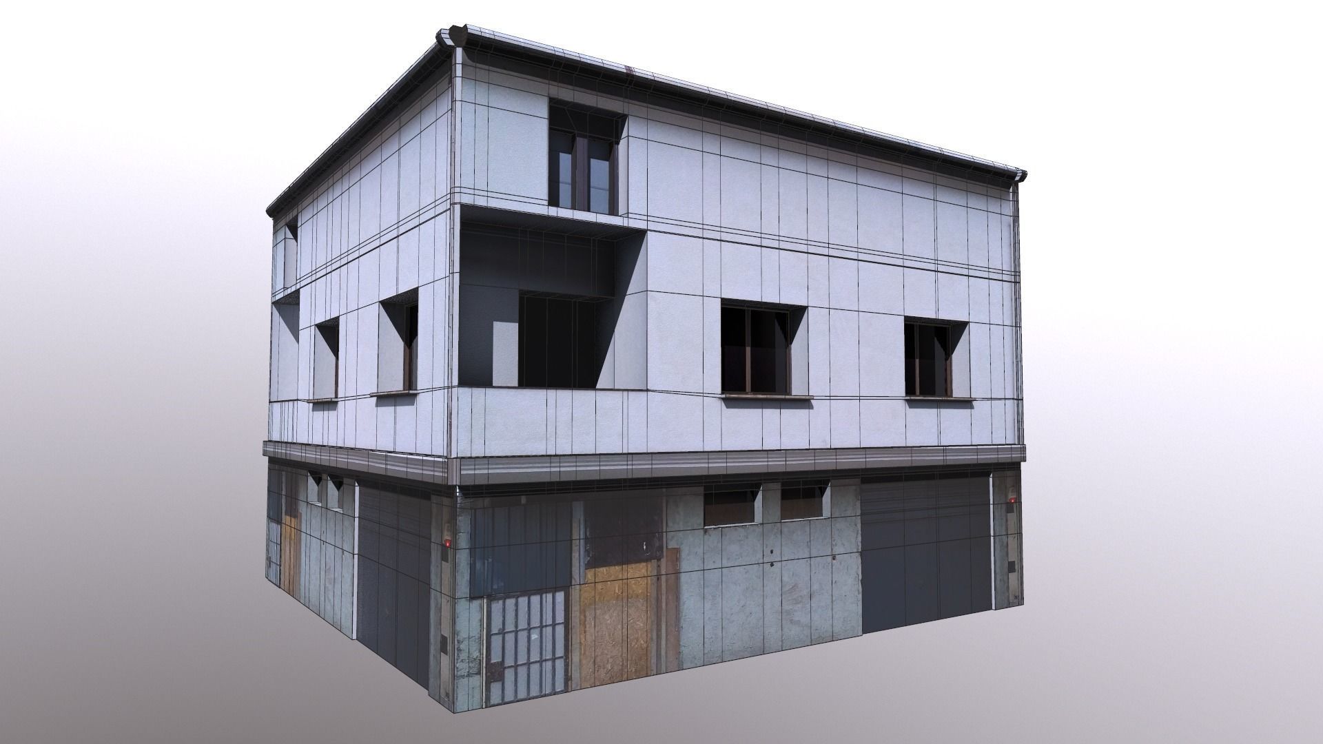 Architectural Building-14 Low-poly 3D model_1