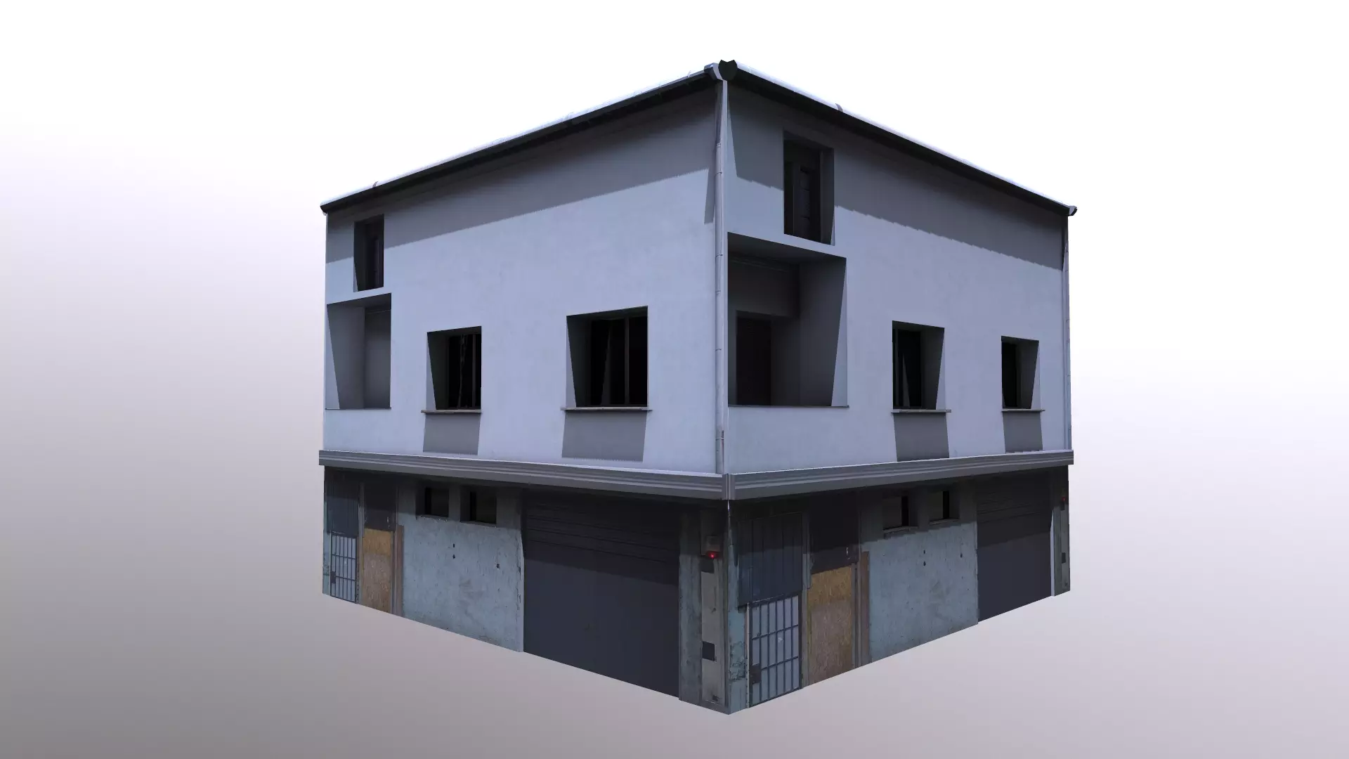 Architectural Building-14 Low-poly 3D model_0
